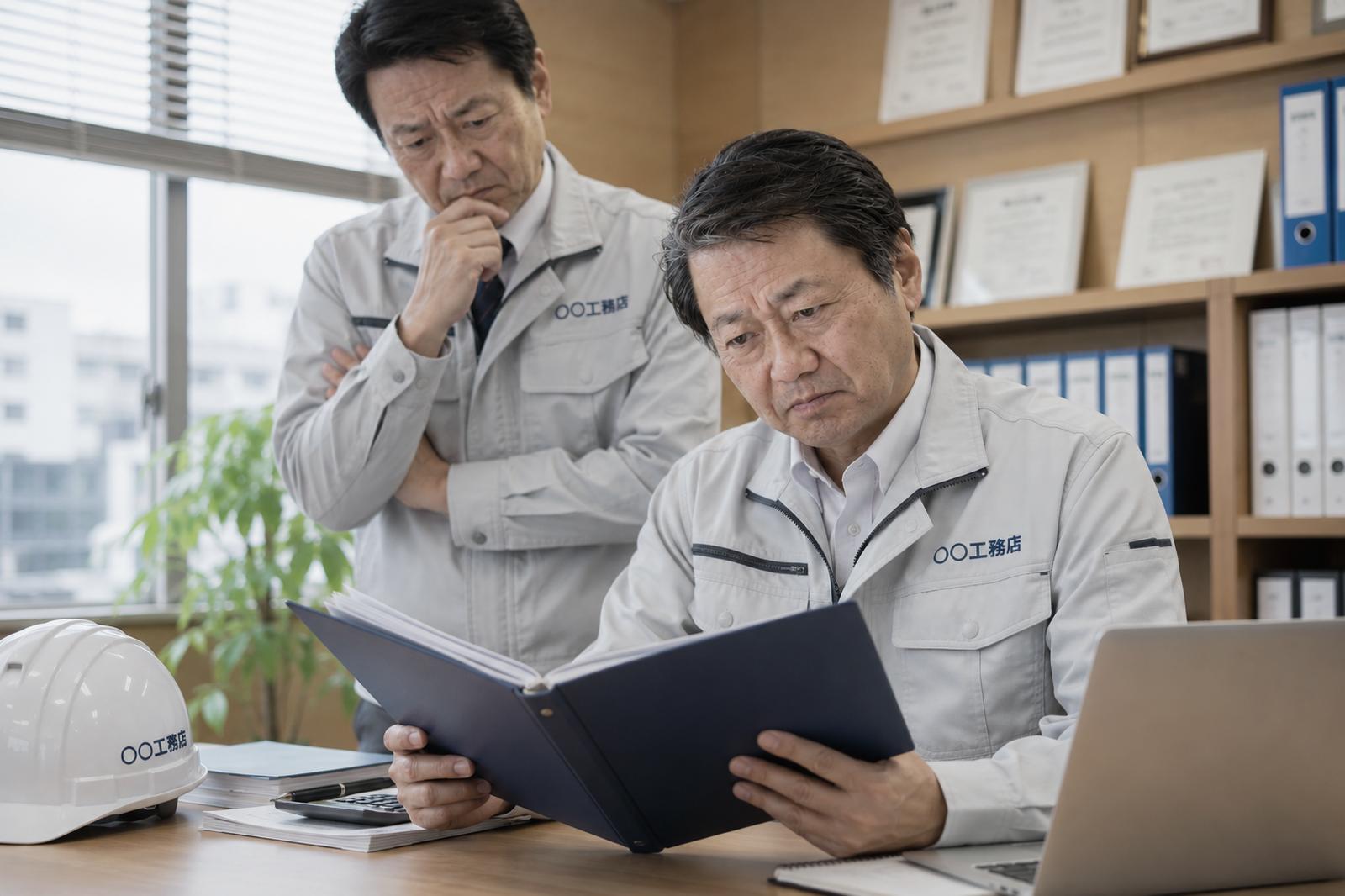 採用課題について検討する経営者